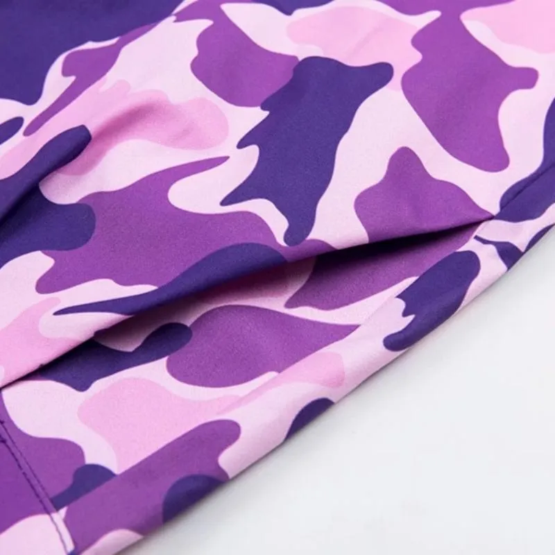 Women's Autumn Straight Loose High Waist Camouflage Pants
