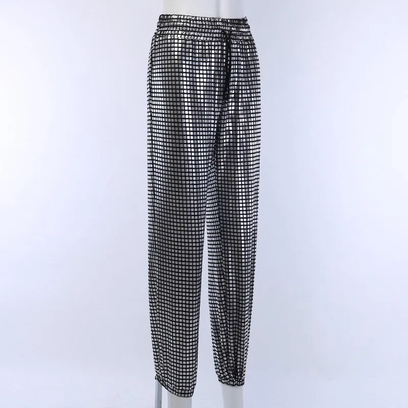 Women's Casual High Waist Elastic Loose Pants