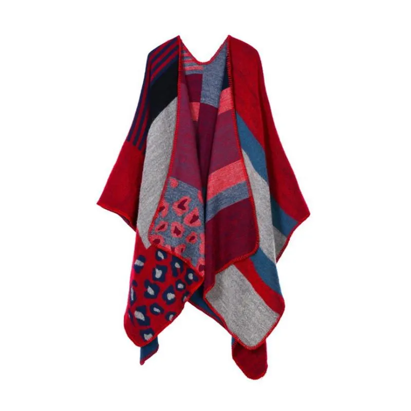 Women's Winter Thicken Cashmere Blanket Poncho