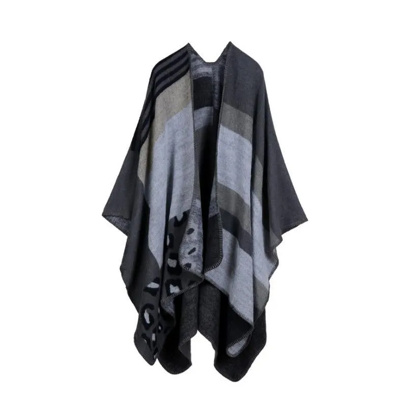 Women's Winter Thicken Cashmere Blanket Poncho