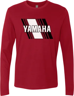 YAMAHA APPAREL Yamaha Heritage Diagonal Long-Sleeve T-Shirt - Red - 2XL NP21S-M3119-2X